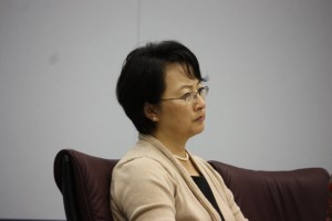 Dejected ABC School Board Member Soo Yoo during Tuesday's ABC School Board Meeting.  Randy Economy Photo
