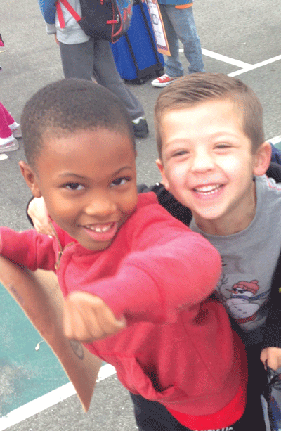 Lifesaver Kaiden Thomas (left) and Blake Roemheld.