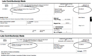 Cerritos Mayor Solanki & Mayor Pro Tem Vo Giving Big Breaks to Campaign Donors