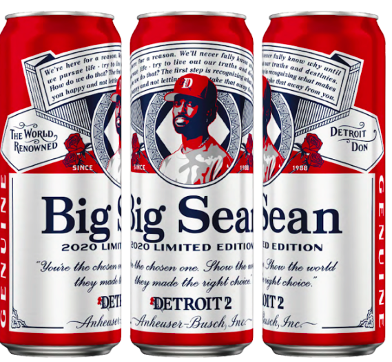 big sean budweiser cans