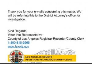 Registrar Refers Councilman Mendoza to District Attorney